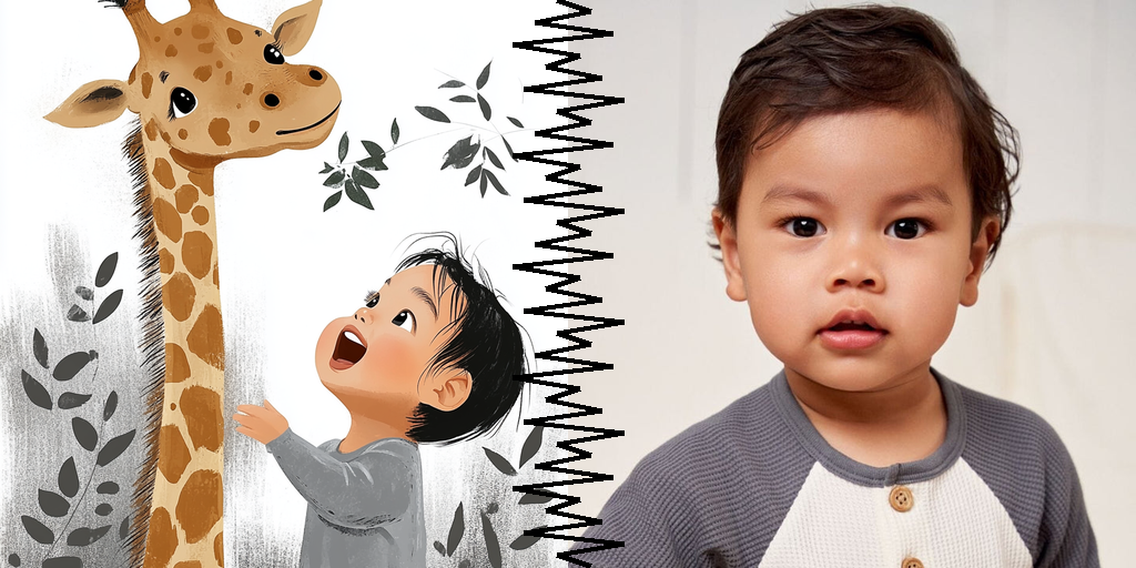 Child starring in their own book